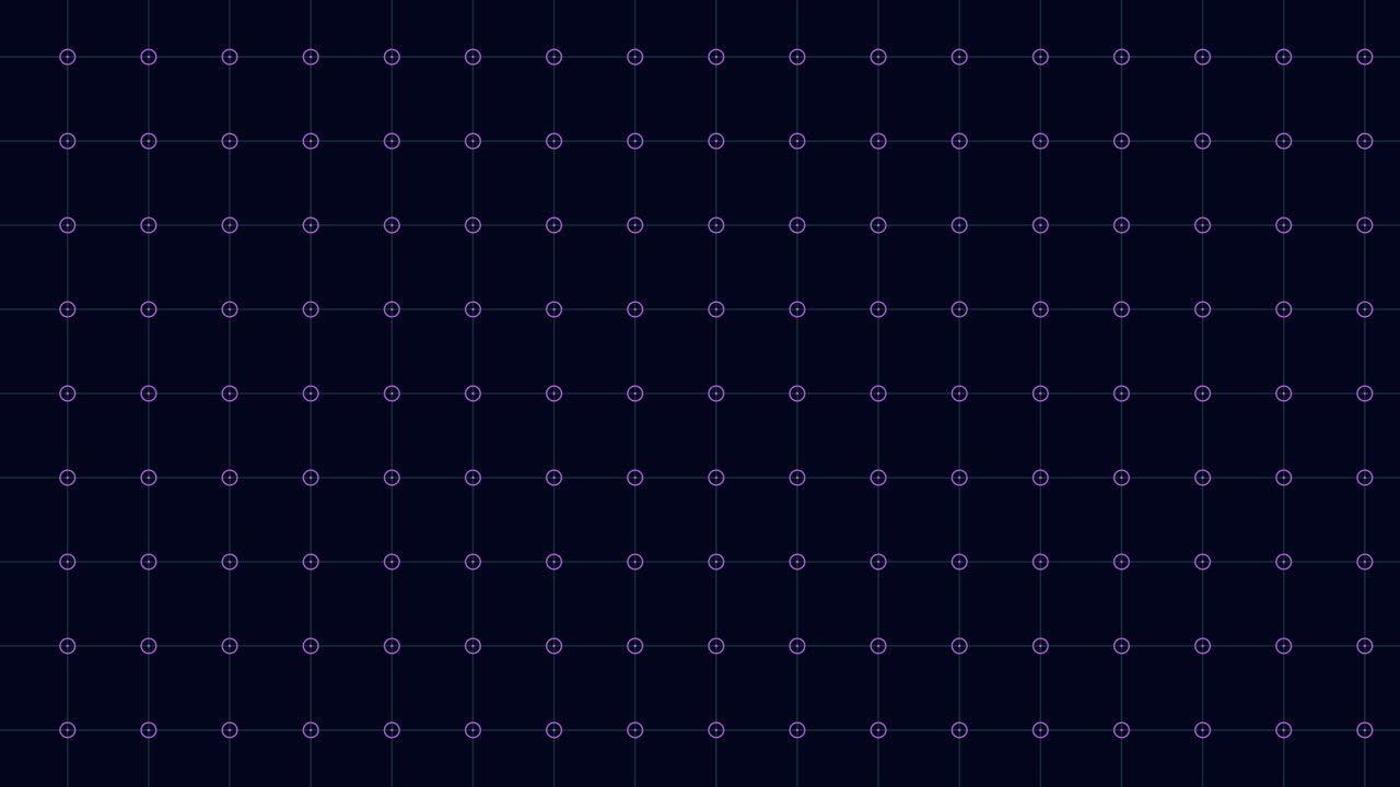 Digital fantasy geometric grid pattern with neon rings