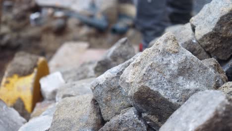 pile of rocks for construction