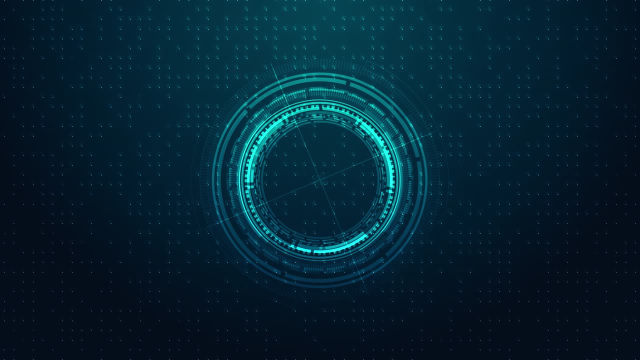 Digital tech business or science presentation on big data lots of dots and fibers on a blue