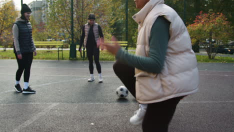 woman warming up outdoors