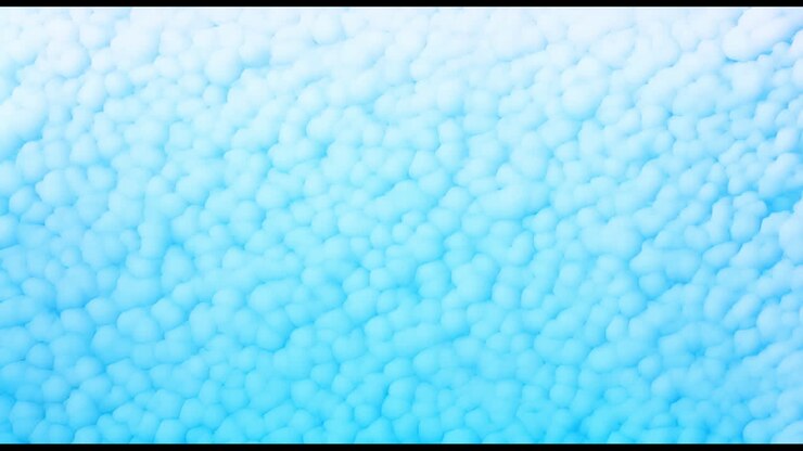 Animation of white shapes moving on blue background