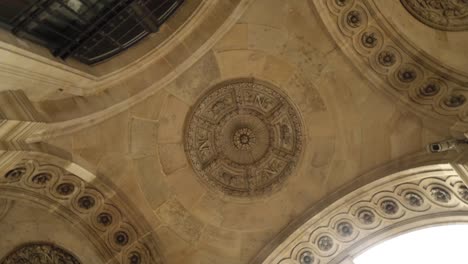 ornate stone archway ceiling detail