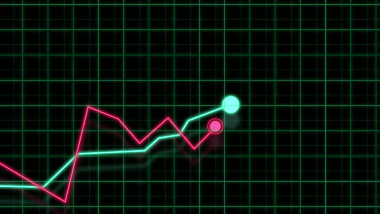 infografías de gráficos de línea creciente. crecimiento de la empresa ganancias datos de éxito. concepto de desarrollo de negocios. 4k