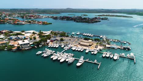 Curacao-Yach-Club-harbor-in-Spanish-waters-bay-on-beautiful-blue-sky-day