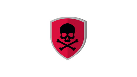 shield with skull cyber security