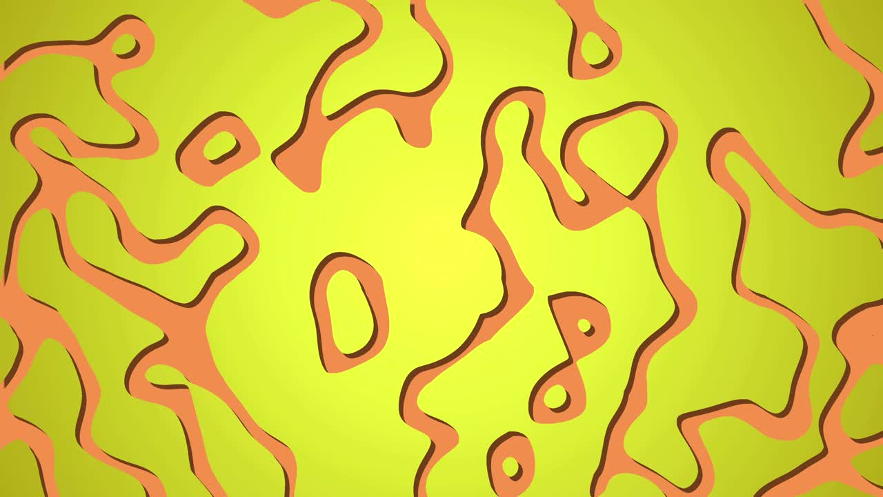 Abstraktní žluto-oranžové pozadí s inkoustovou čárou ve smyčce.