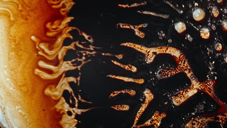 abstract textures blend in a mesmerizing macro shot of fluid and color movement
