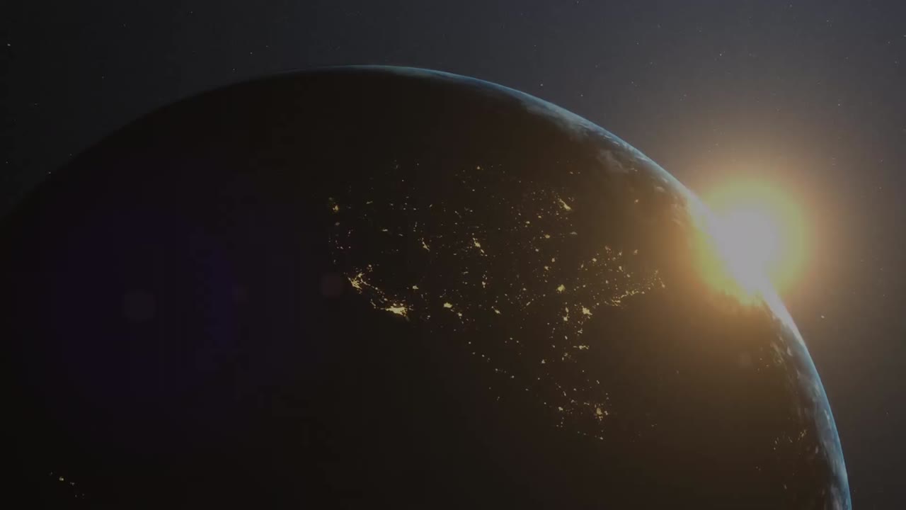 Animation of network of connections and arrows over globe