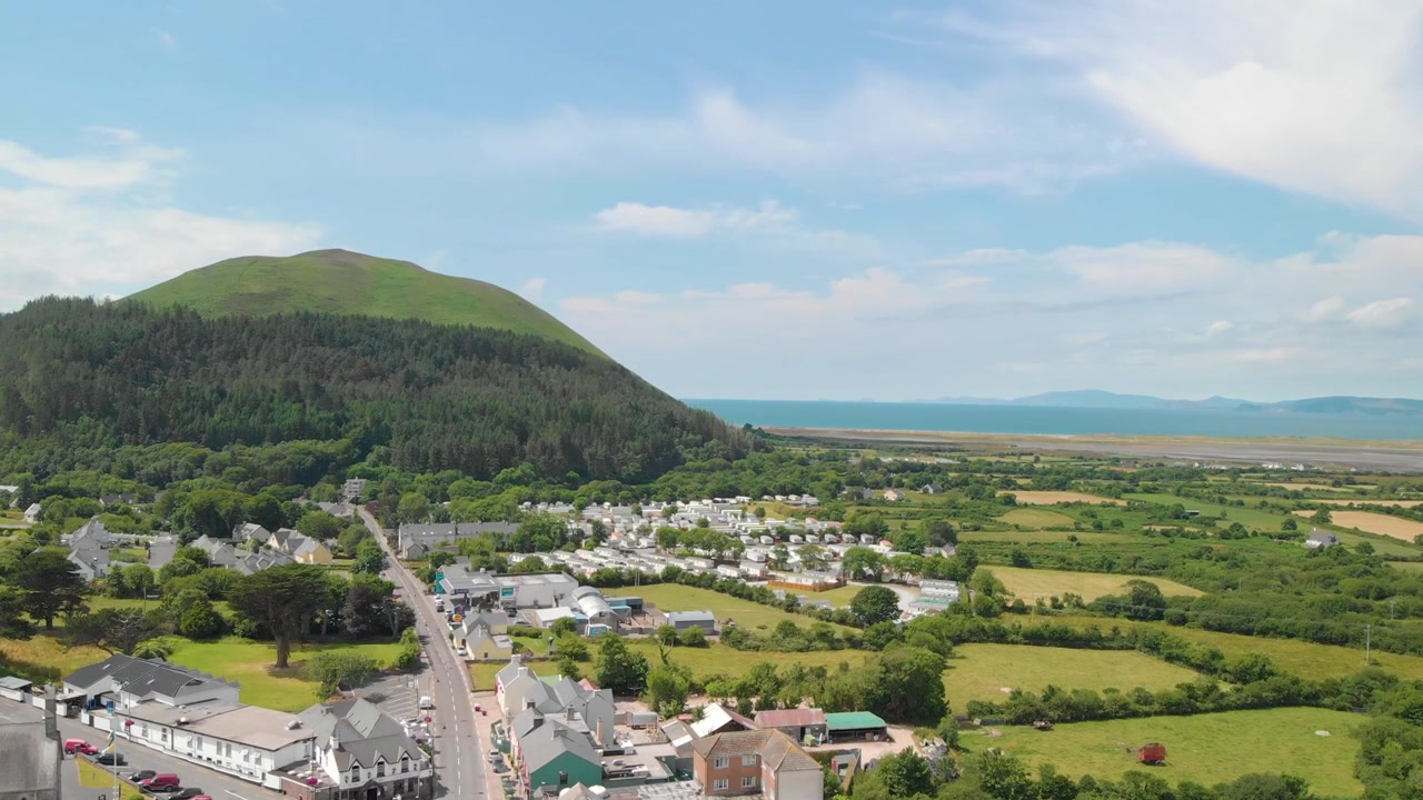 No people present mid day on streets of beautiful seaside village. Glenbeigh co kerry holiday village along "The Ring of Kerry" and "The Wild Atlantic Way"