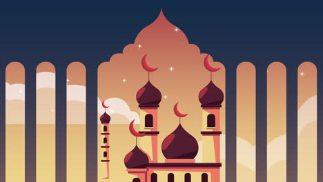 ramadan kareem animation with taj mahal temple