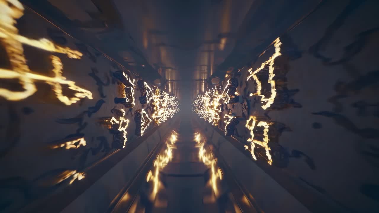 Futuristic Tunnel Abstract Art