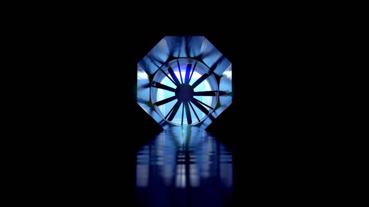 풍속 터널, 카메라가 더 가까이 다가오고 있습니다.