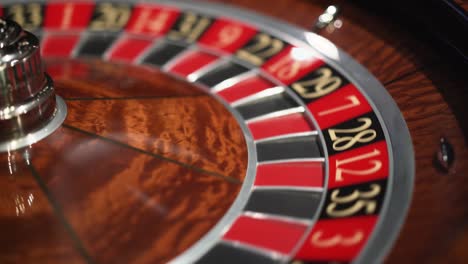 roulette in the casino spins and white ball