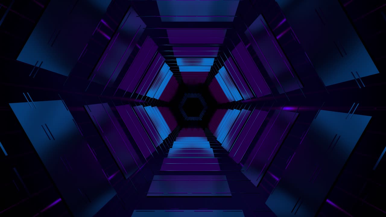 hexágono túnel de ciencia ficción movimiento fondo vj bucle