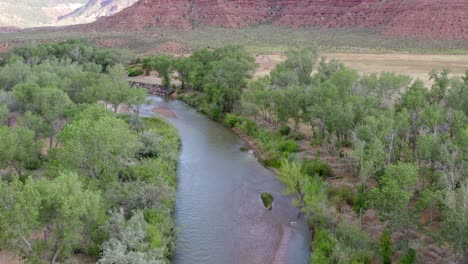 aerial drone footage of zion national park in utah, usa