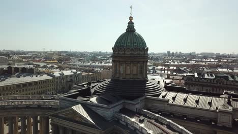 aerial view of a church in saint petersburg