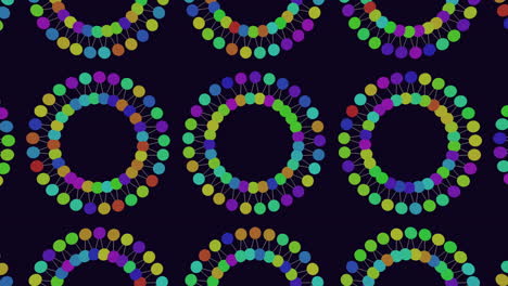 futuristic rainbow circles in abstract flowers from rainbow color 2