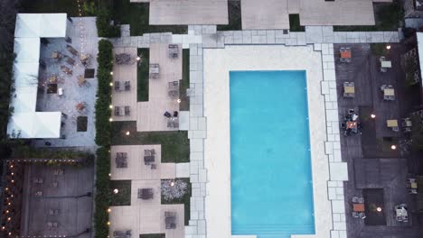 top view of pool terrace