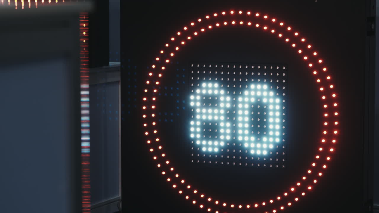 Speed Limit 30 Sign with LED Display