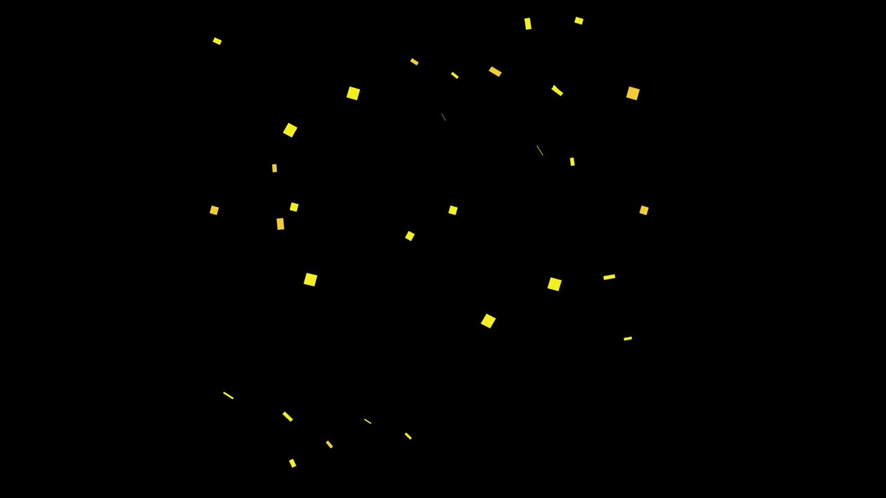 las explosiones de la fiesta de confeti dorado.