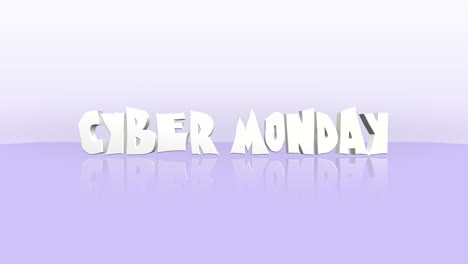 Cartoon-Cyber-Monday-text-on-clean-purple-gradient
