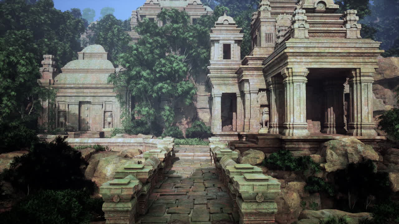 antiguas ruinas de templos en la jungla