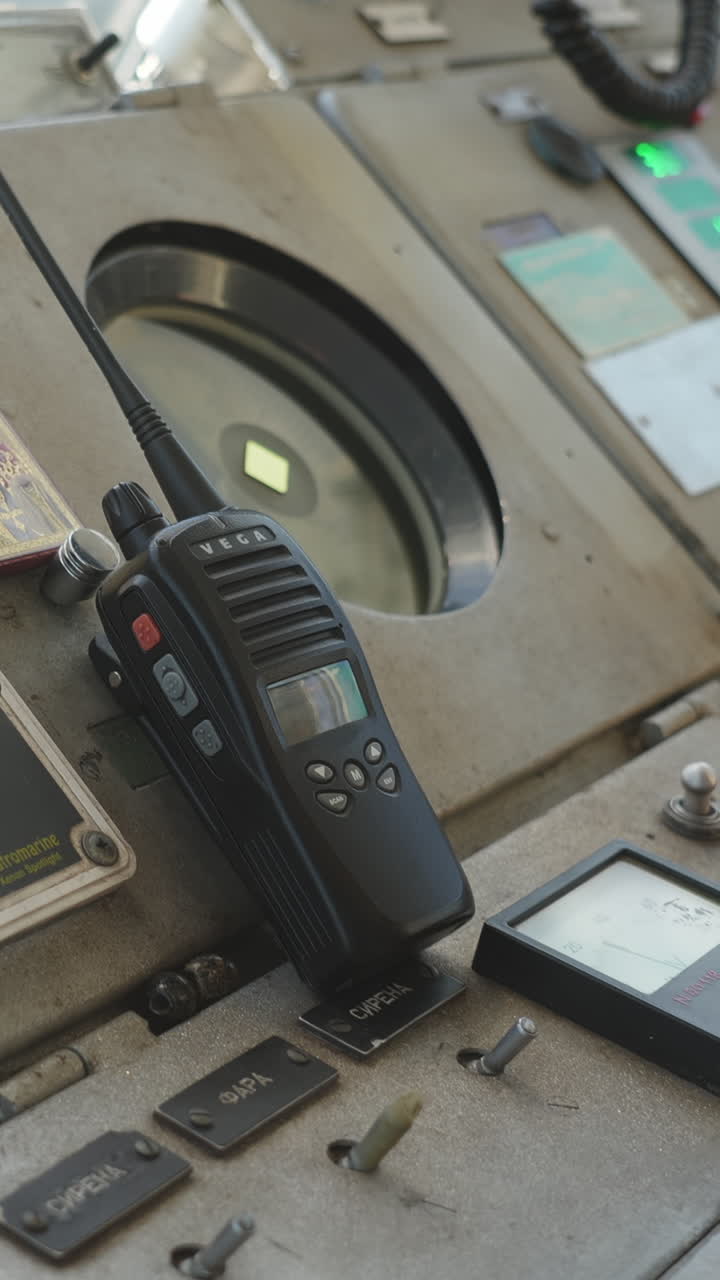 Images of cityscapes and people using walkie talkies