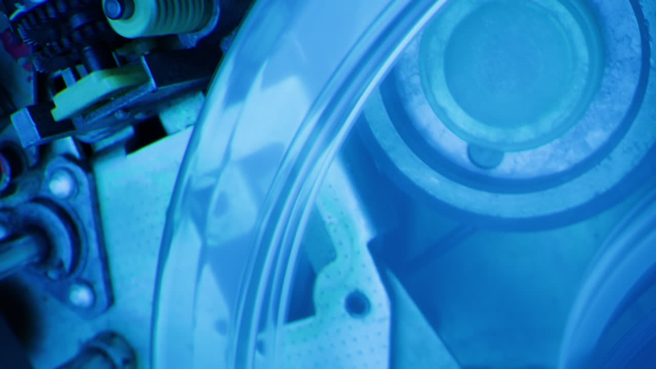 빈티지 기계 부품의 근접 뷰