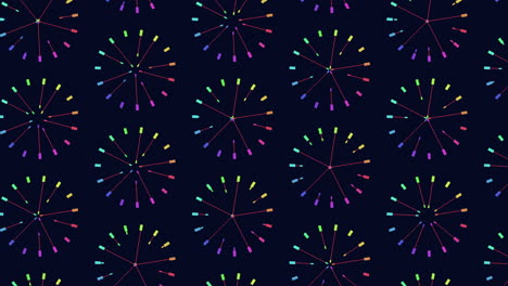 Vibrantly colorful pattern of interconnected circles a captivating and lively design