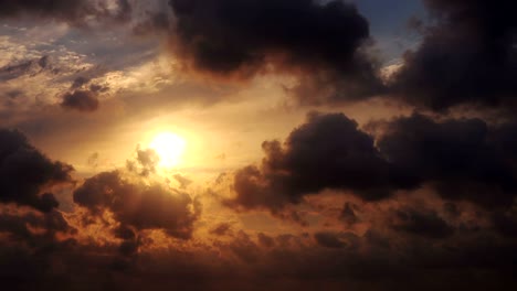 time lapse cloudy sky at sunset