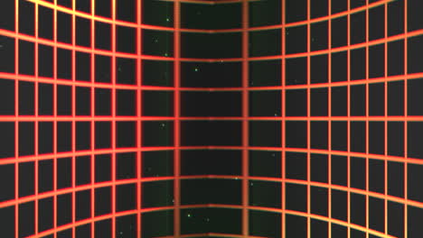 grille élaborée dans des nuances alternées d'orange et de vert