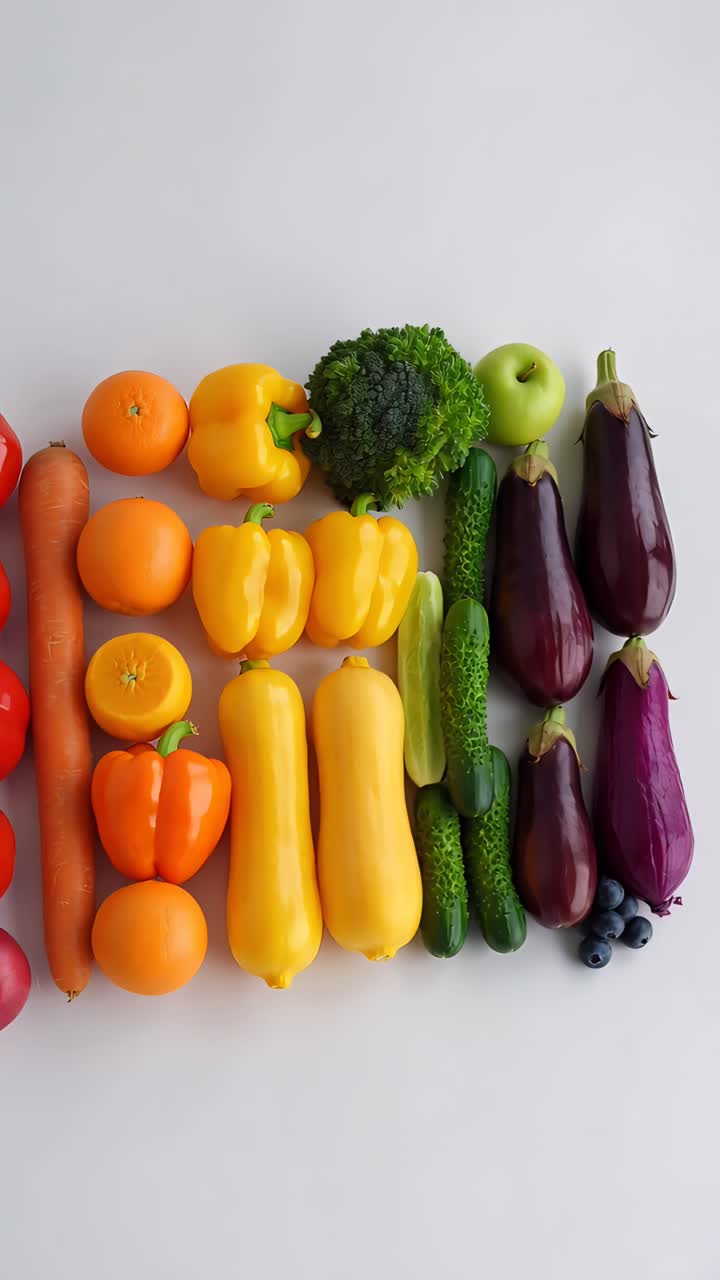 Frutta e verdura fresca biologica 4K.