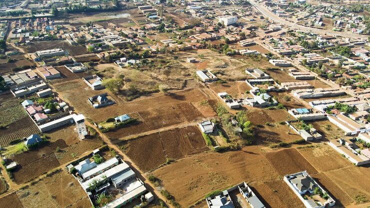 Drone view of the rural kenya