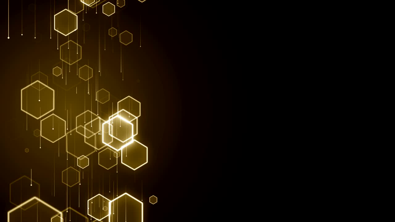 partículas hexagonales cuadrícula médica patrón hexagonal tecnología de fondo bucle