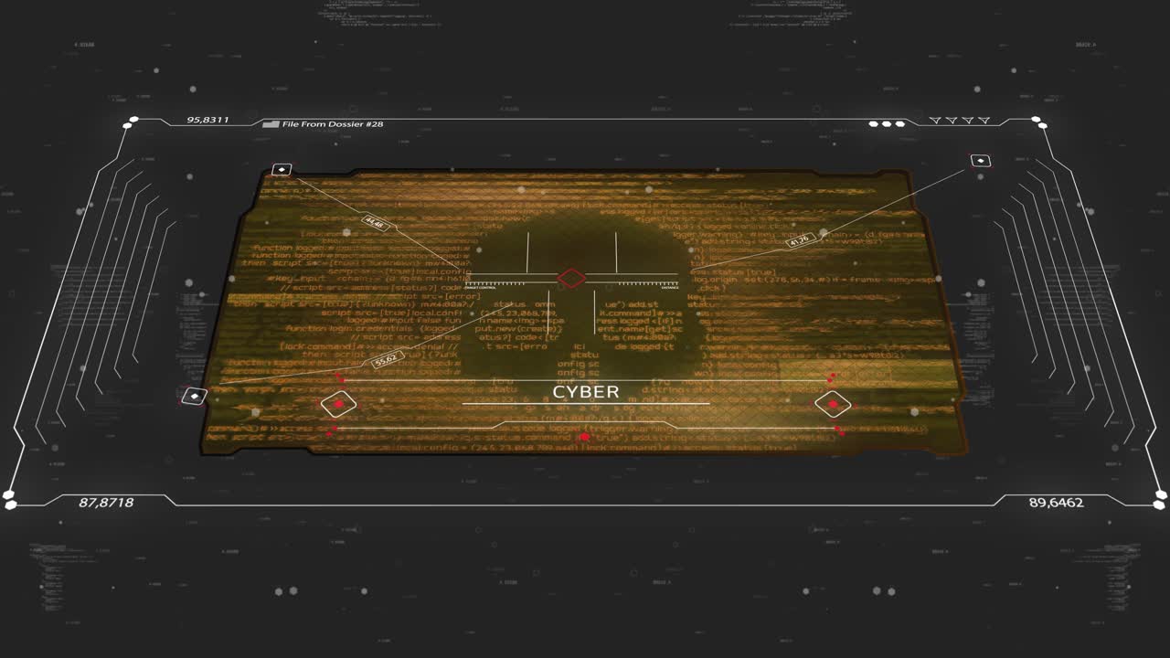 A cinematic intelligence briefing map for piracy. Great for intelligence briefs, secret missions, covert operations. 13 sec clip of a world map of Cyber themed. 30fps 4k