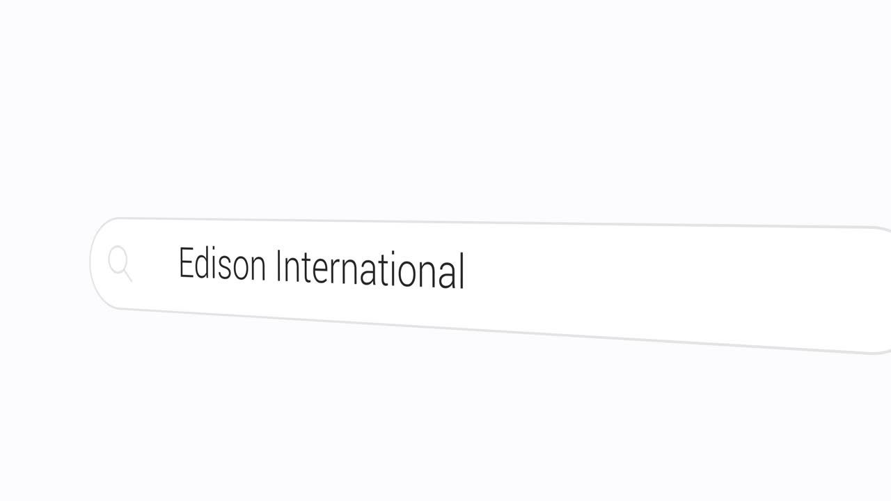 Typing Edison International on the Search Engine