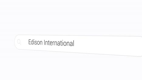 typing edison international on the search engine