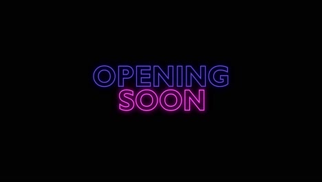 opening soon neon sign banner for new coming shop, cafe, store