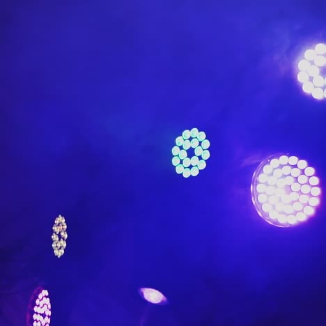 concert stage lighting and smoke
