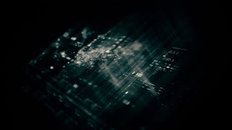 futuristic data matrix simulation featuring metaverse-inspired elements, an information network, and hi-tech digital data telemetry with encrypted numbers. a dynamic background for computer display