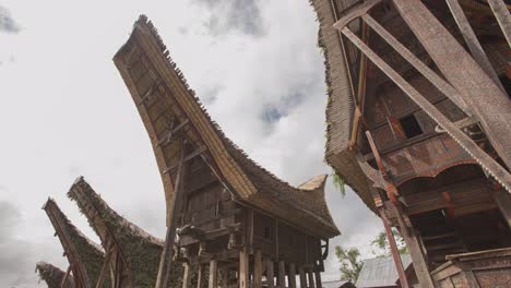 traditional batak houses in sumatra, indonesia