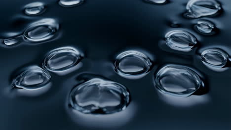 abstract water droplets on dark surface