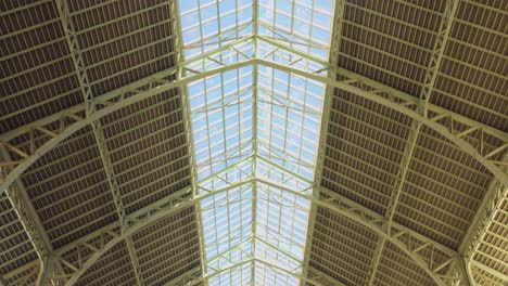 Roof of Colón Market, Historic landmark in Valencia, Spain