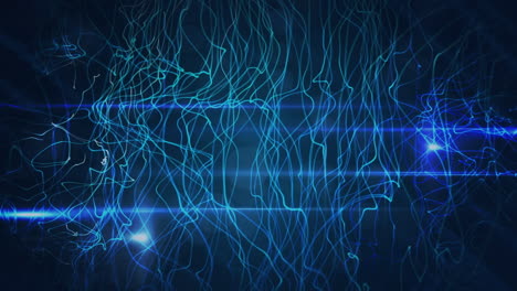 animación de rastros de luz sobre fondo negro