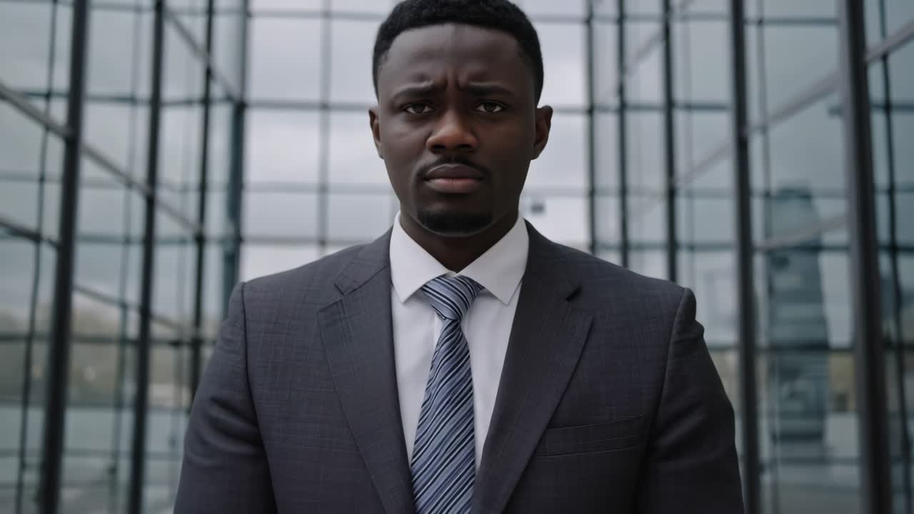 A distressed businessman portrait