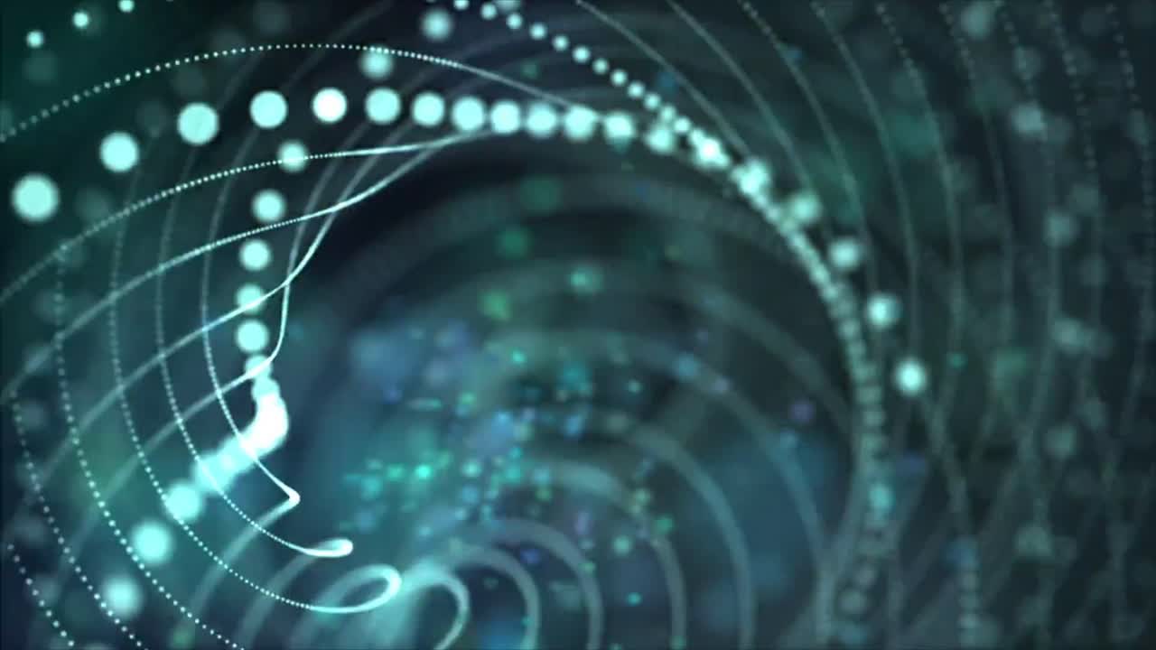 Abstract Blue Green Particle Vortex Animation