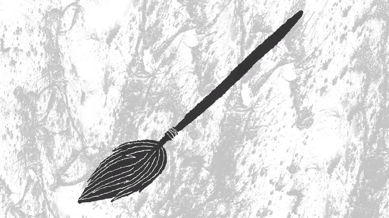 움직이는 회색 배경에 있는  ⁇ 자루의 애니메이션