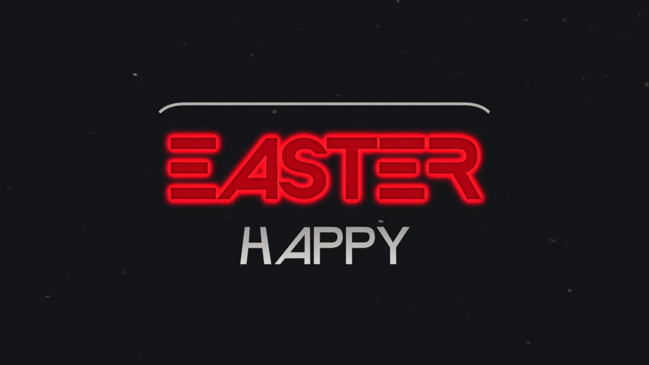 celebrar la pascua con un vibrante letrero de neón feliz pascua