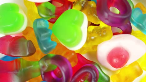 cu rotating shot of candy mix