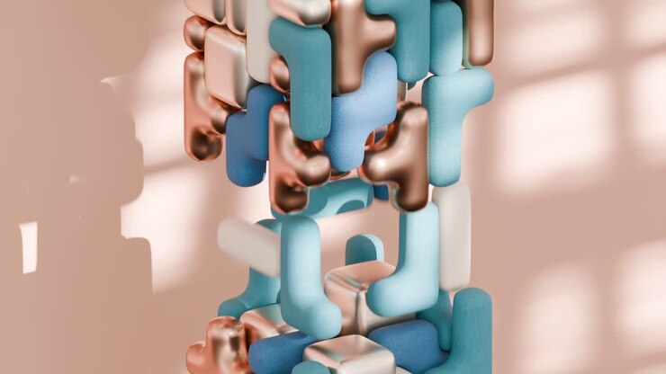Abstract 3D geometric shapes